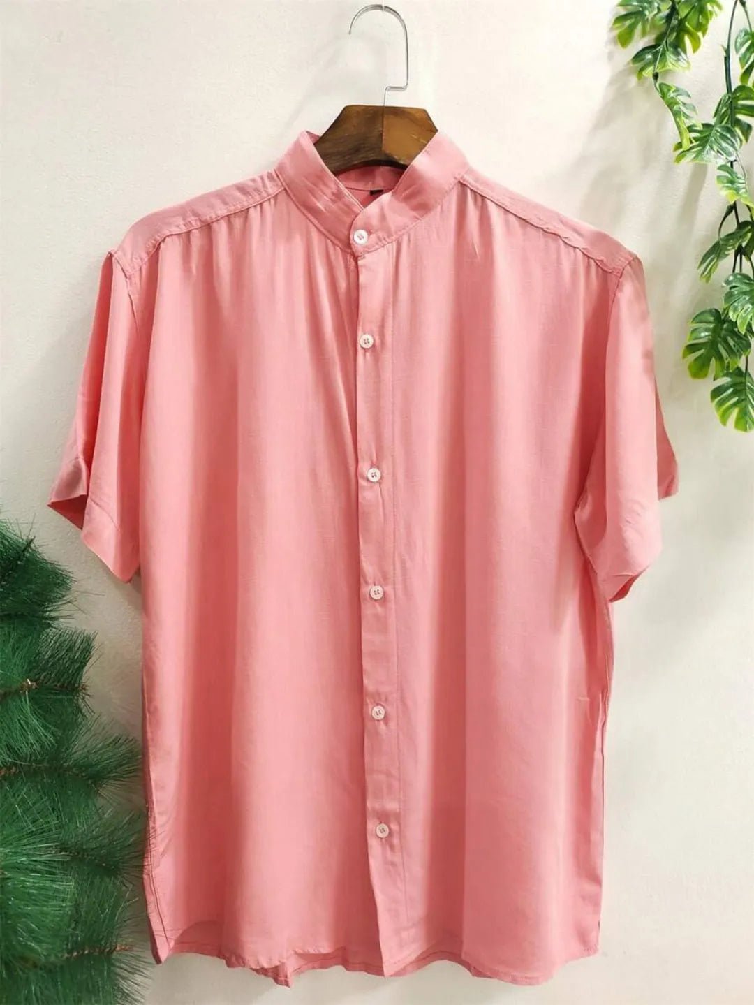 Camisa social masculina gola padre slim fit 255