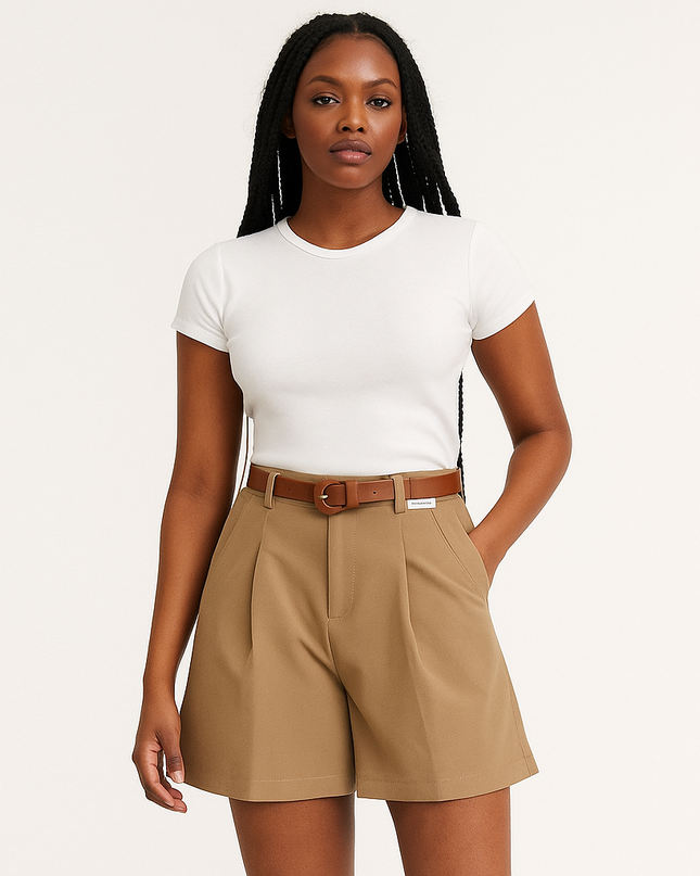 Women's casual high A-line shorts