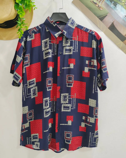 Camisas Social Floridas Masculinas Confortável Havaiana 461