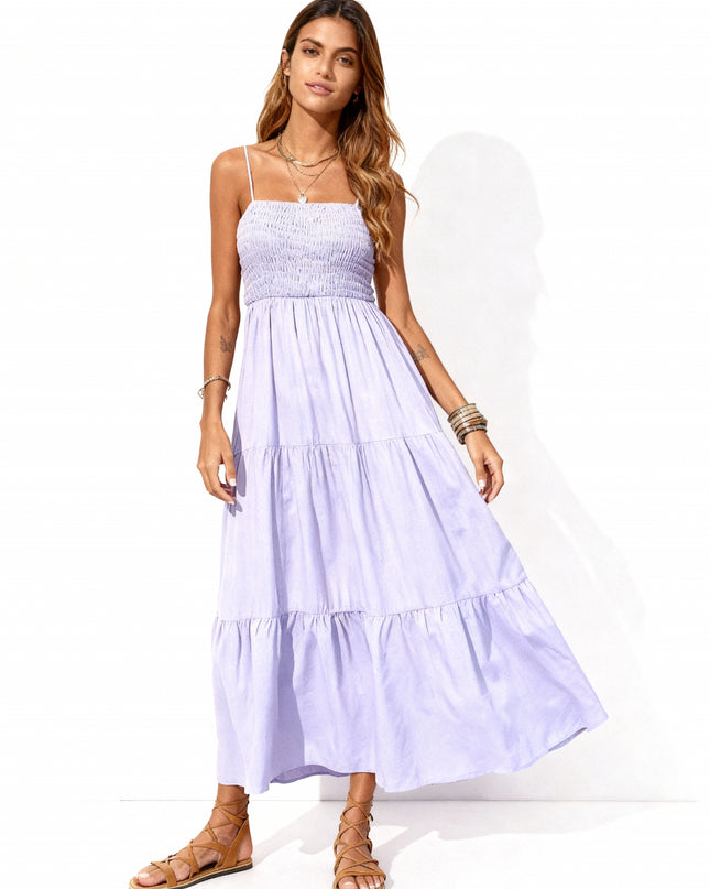 Vestido longo de festa com babados 50