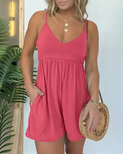 Woman's backless cami jumpsuit
