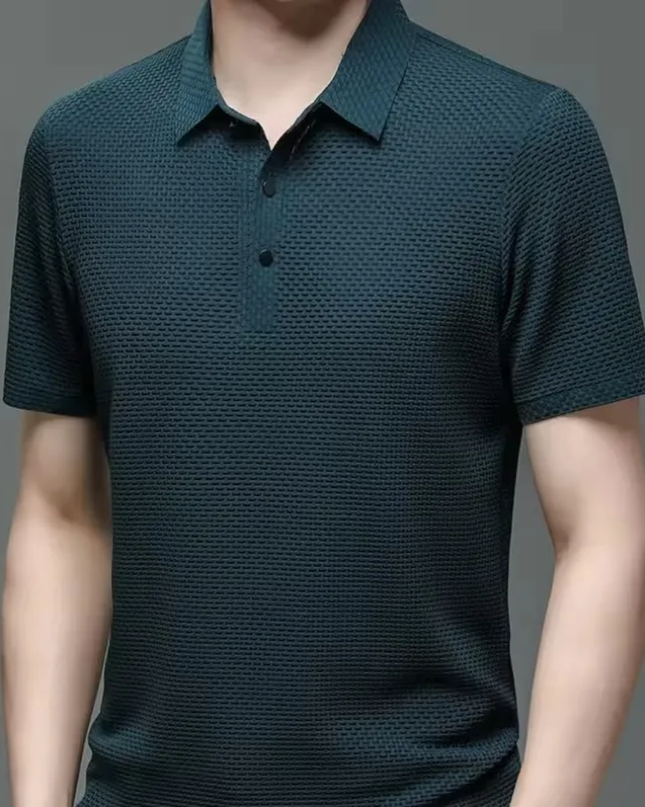 Men's breathable ice silk cotton polo shirt