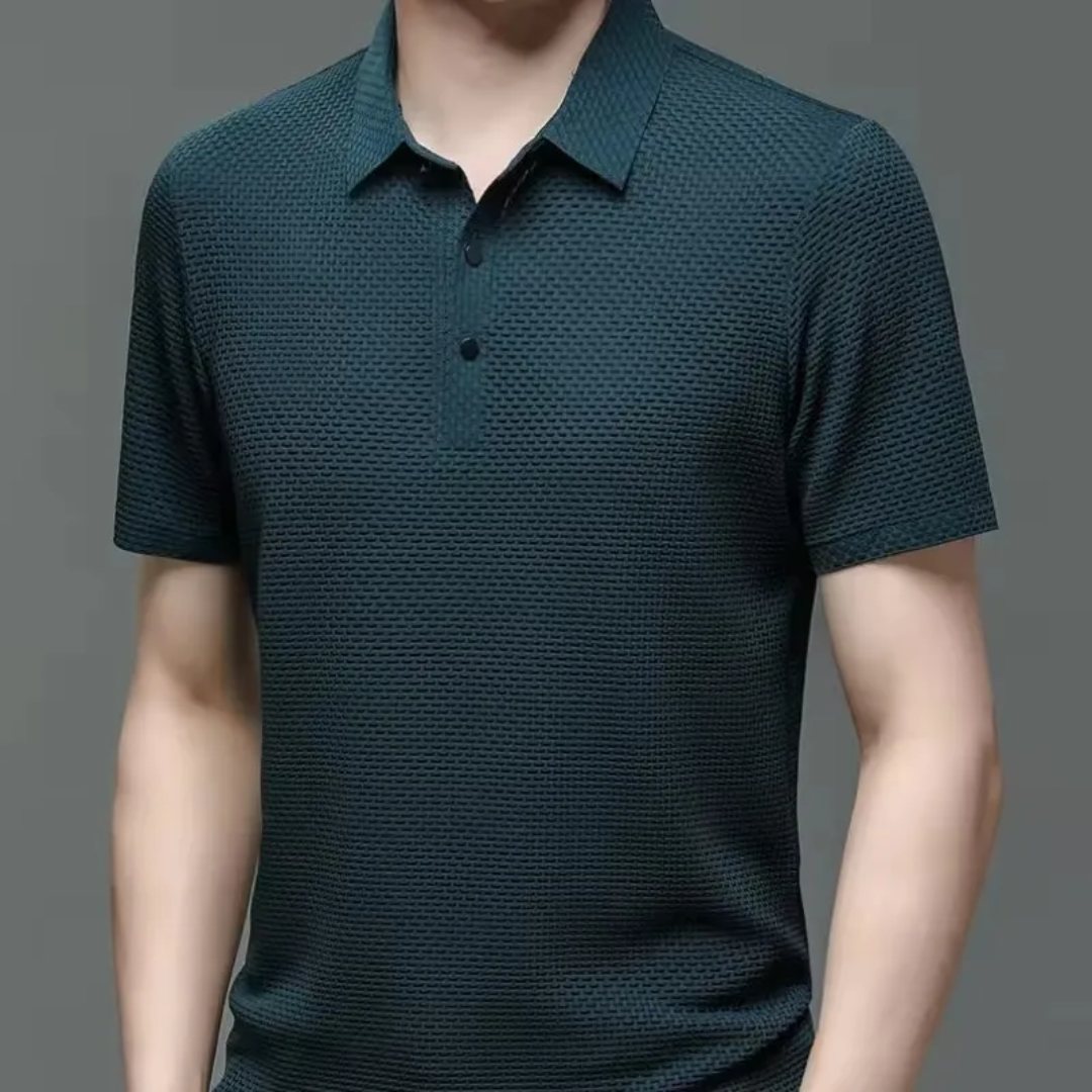 Men's breathable ice silk cotton polo shirt