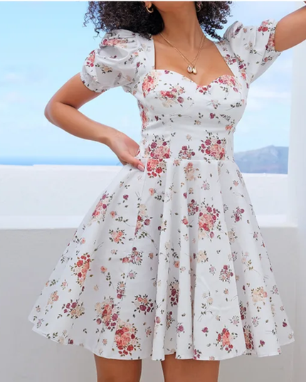 Soleia Zíper Floral Boho Vestido 219