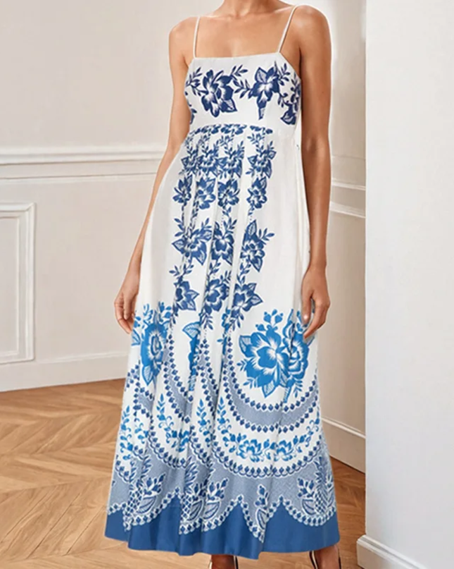 Travachic Vestido Sem Mangas Com Alças Finas Inspirado Em Férias E Com Design De Impressão 199