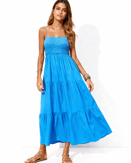 Vestido longo de festa com babados 50